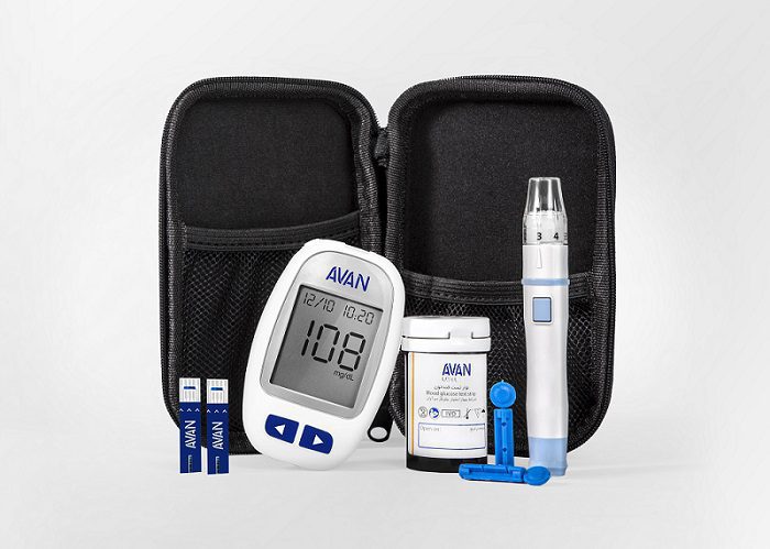 مشخصات، قیمت و خرید دستگاه تست قند خون آوان مدل AGM01 به همراه 10 عدد نوار تست قند خون